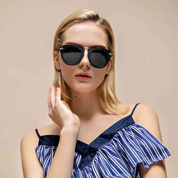 

sunglasses street shooting fashion plate large frame 2021 men's and women's round, White;black