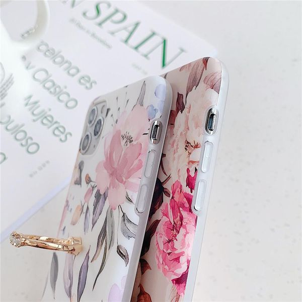

flykylin finger ring holder case for iphone se 2020 12 11 pro max back cover for redmi note 7 8 pro flower wmtajh yyysports