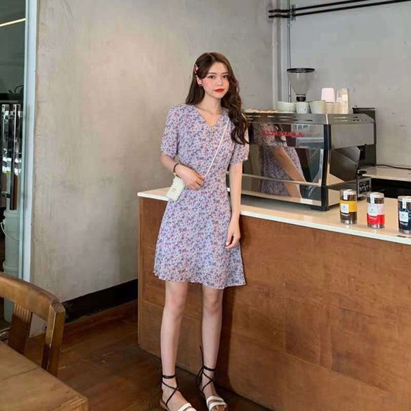 

purple in the early autumn of 2020 dress dress new korean version of studentswaist shows thin and fashionableins women's long sleeve sh, Black;gray