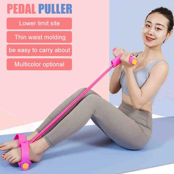 

exerciser equipments gym training multi-function fitness sit-up pedal rally tpe tension resistance band pull rope