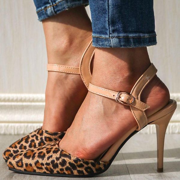 

gigifox women's 2020 drop ship small big size 30-48 pointed toe office ladies high heels sandals shoes, Black