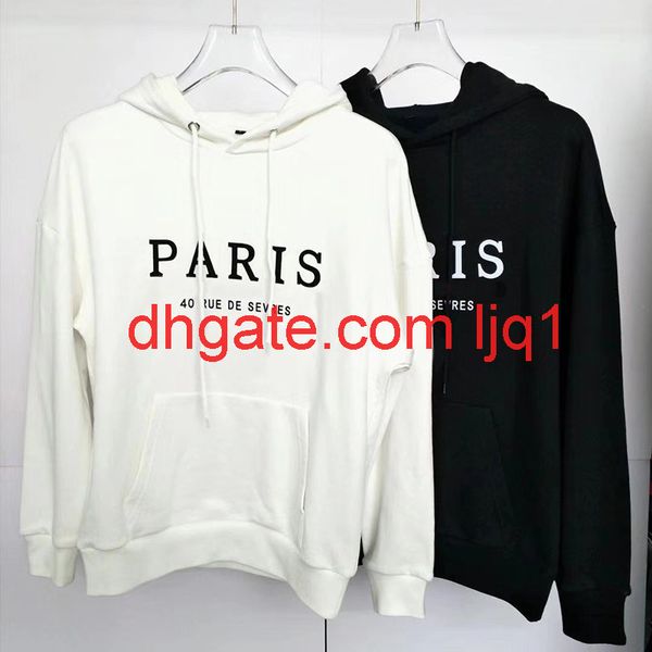 

mens clothing homme hooded sweatshirts mens women stylist letter embroidery hoodies high street hoodies pullover sweatshirts m-2xl, Black