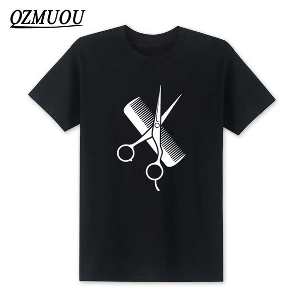 

new hip hop simple splicing tee short sleeve gift hairdresser stylist scissors comb xs xxl sport hooded sweatshirt hoodie men t shirt