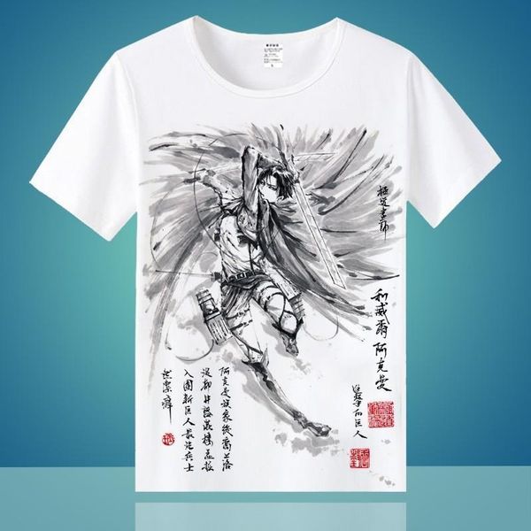 

случайные аниме адапта на titan 3 touken ranbu онлайн saiyuki t рубашка мужчины женщин футболки с коротким рукавом футболка мода, White;black