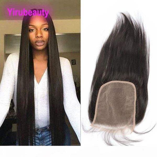 

brazilian virgin hair 6x6 lace closure baby hair middle three part straight human hair closures 8-20inch, Black;brown
