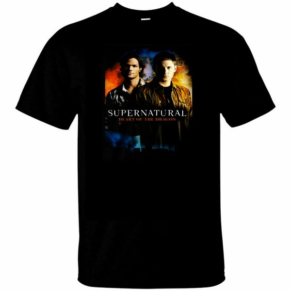 

сверхъестественное сердце телесериал мужская черная одежда 100% хлопок юмор мужчины crewneck плюс дизайнеры балахон размер футболки толстовк