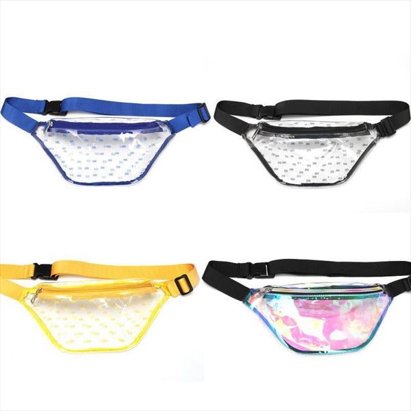 

lxfzq 2019 new sac banane femme women transparent waist bags fashion pvc transparent fanny pack women waist bags holographic