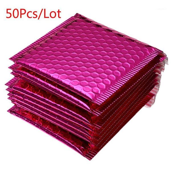 

50 pcs/lot gold plating paper bubble envelopes bags mailers padded shipping envelope with bubble mailing bag drop shipping1
