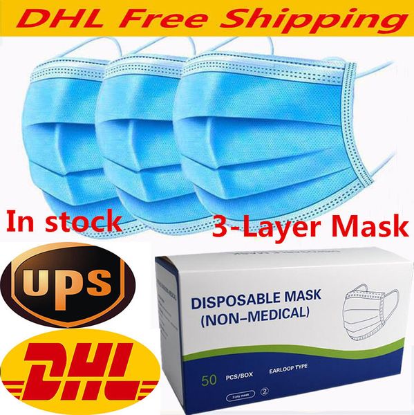 

3 layers of disposable thick 3-layer protection and personal health mask with earloop mouth face sanitary masks