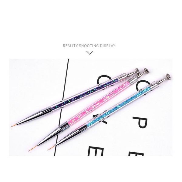 

1 pc dual end lining tool nail art cat eye brush flower magnet double head pen 3d magnetic cat eye ge qyliro, Silver