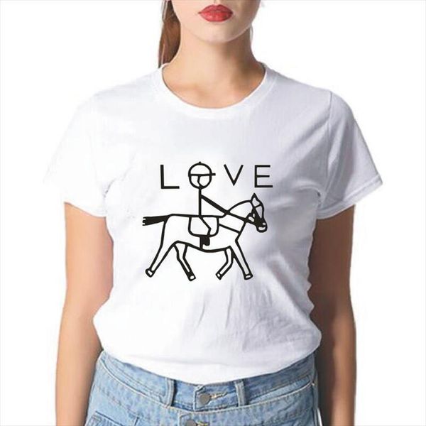 

fashion wait horse riding print women tshirt girl equestrian tshirt horse lover shirt tee shirt femme hipster t shirt women, White