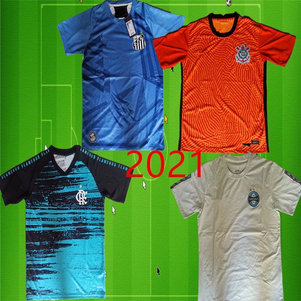 

2021 santos clothing flamenco jersey 2021 new corinthian gremio football training jersey, Black