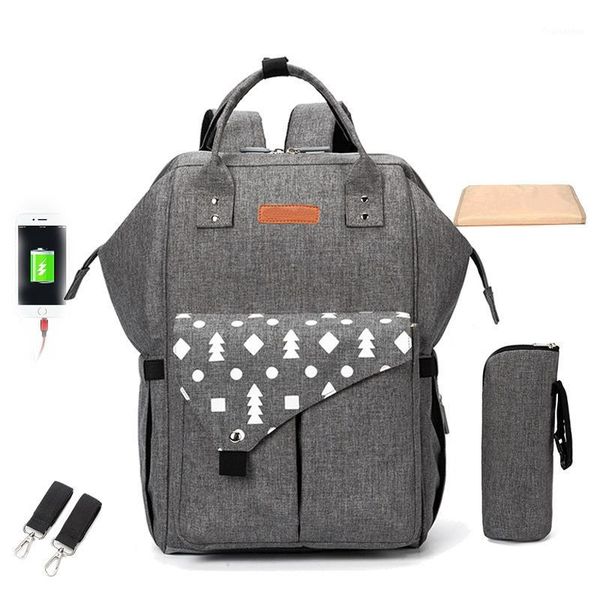 

2020 baby diaper bag backpack large capacity mommy bag usb baby bags for mom mummy maternity wet waterproof pregnant1