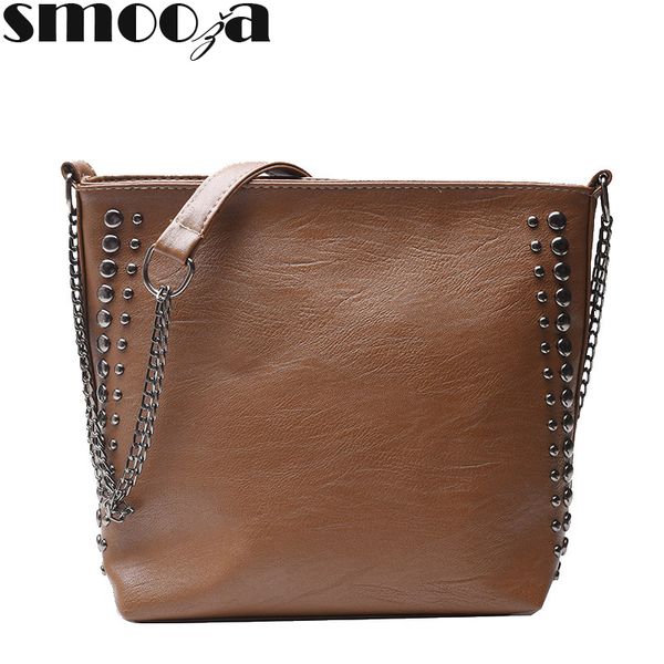 

smooza women autumn simple crossbody bag casual large capacity shoulder package pu leather crossbody bag female handbag mochila