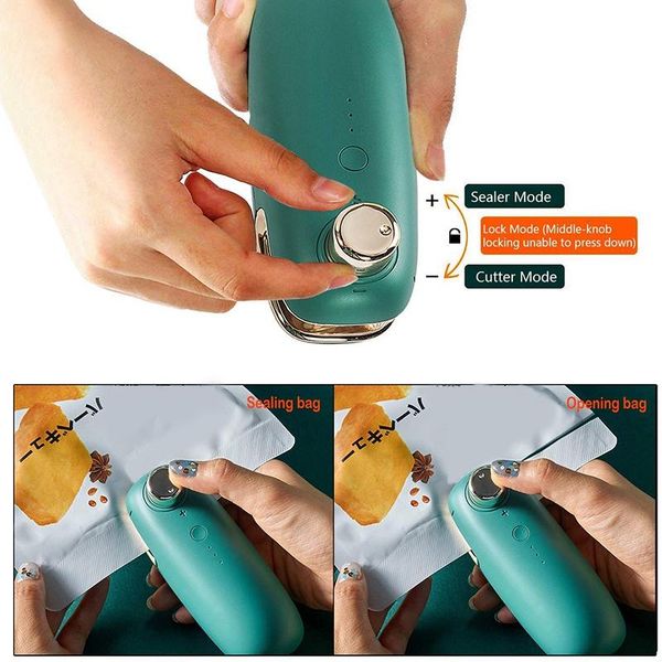 

vacuum food sealing machine usb charging portable heating plastic bag cordless handheld sealer packer