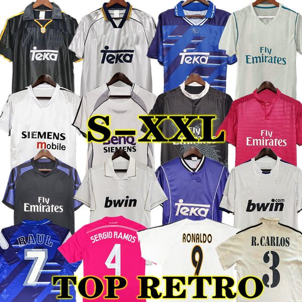 

figo real retro soccer jersey football guti ramos hierro seedorf carlos 13 14 15 16 ronaldo zidane beckham raul redondo 94 95 96 97 98 99 00, Black;yellow