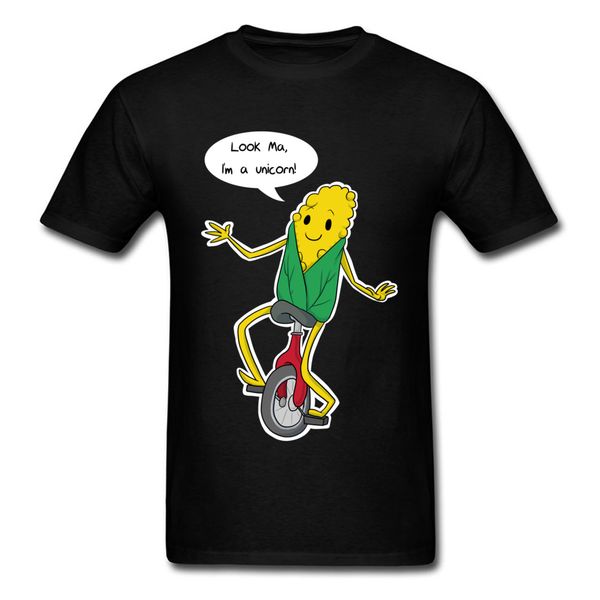 

look im a unicorn funny cartoon unicycle popcorn printed summer tees clothes humorous sport hooded sweatshirt hoodie t shirt