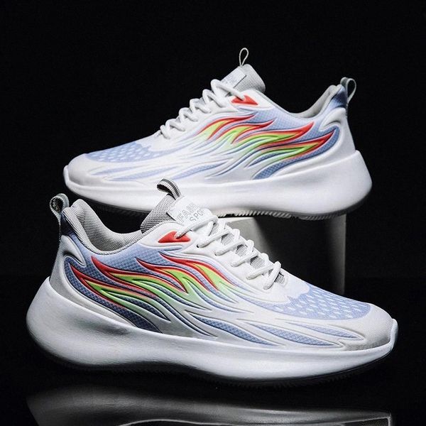 

ins men dad sneakers kanye flame west hip hop dancing light breathable thick bottom shoes men tenis masculino adulto #ap5n