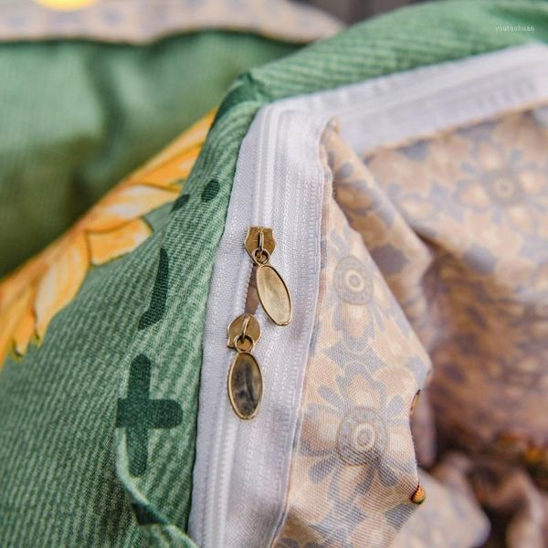 

bedding sets luxury yellow flowers 3 or 4pcs set duvet cover with zipper closure 1 quilt + 1/2 pillowcases us/eu/au size1