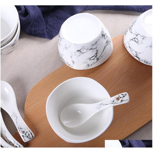 

europe style bowl marble dinner spoon bowl ceramic table accessor sqcqaj sports2010