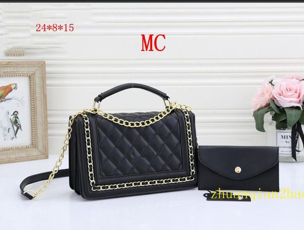 

channel women bags luxurys designer bags women handbags leather zipper messenger bag 2021 large capacity shopping tote 2ps