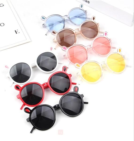 

2020 new toddler kid baby girls boys sunglasses uv protection round sunglasses with stylish for boys girls summer 7 colors cute1, Slivery;white