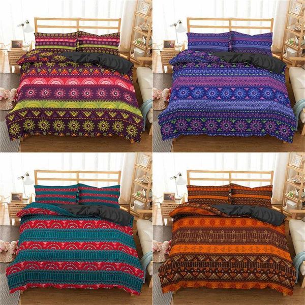 

bedding sets homesky bohemia flower set geometric stripes duvet cover king  size bed linen comforter 3pcs bedclothes1