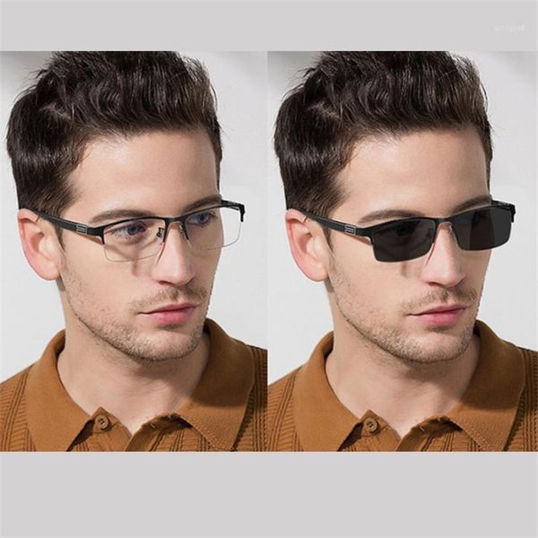 

sunglasses evove pochromic men myopia glasses for driving transition chameleon change to grey anti polar reflection1, White;black
