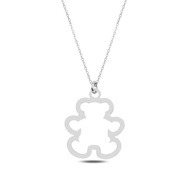

pendant necklaces silver 925 sterling teddy bear simple necklace