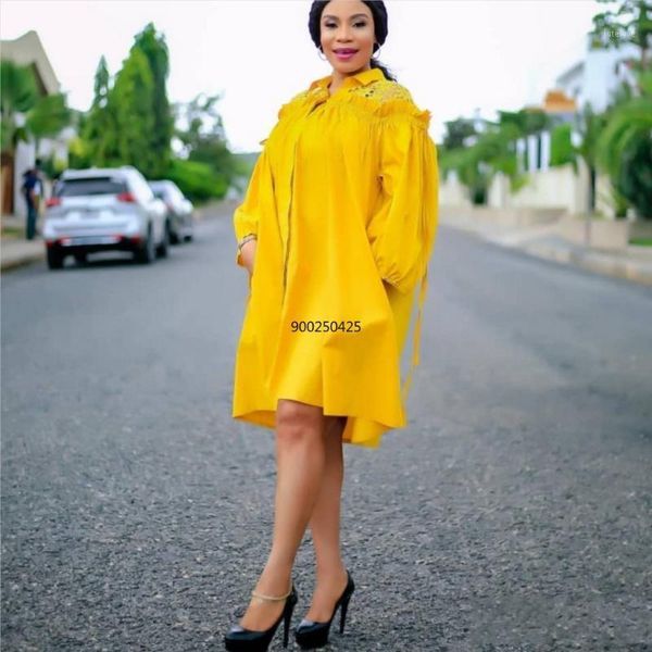 

spring autumn new african dresses for women patchwork lace dress african clothes robe women long sleeve shirt dress1, Red