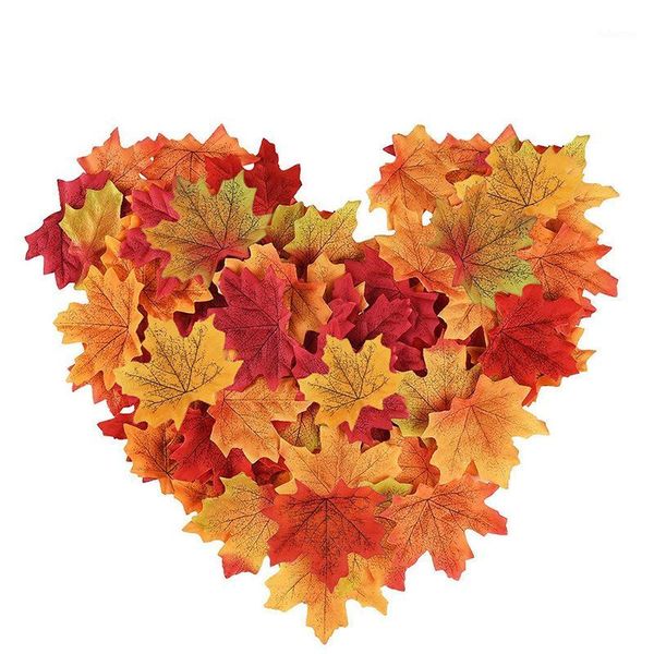

200pcs artificial simulation decorative wedding fake fall leaves for thanksgiving party decor1