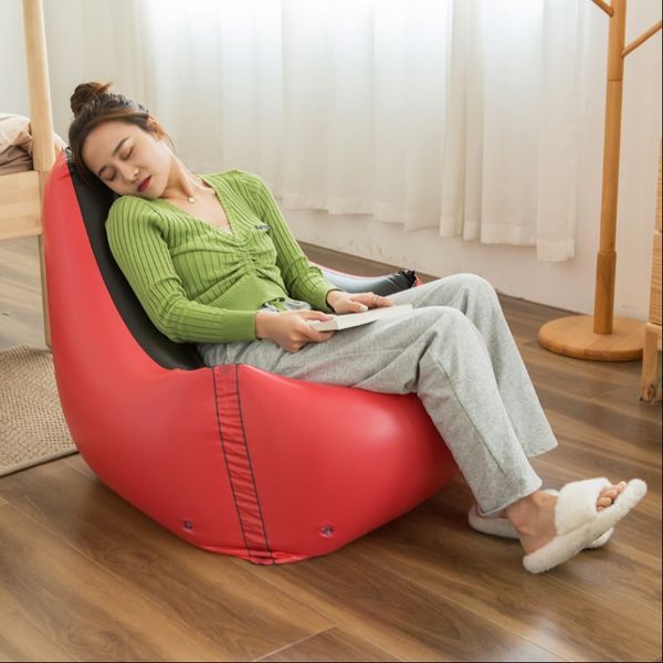 

85x85x85cm red outdoor lazy inflatable sofa new folding air sofa spot wholesale triangle airtight seat camp chair balloon
