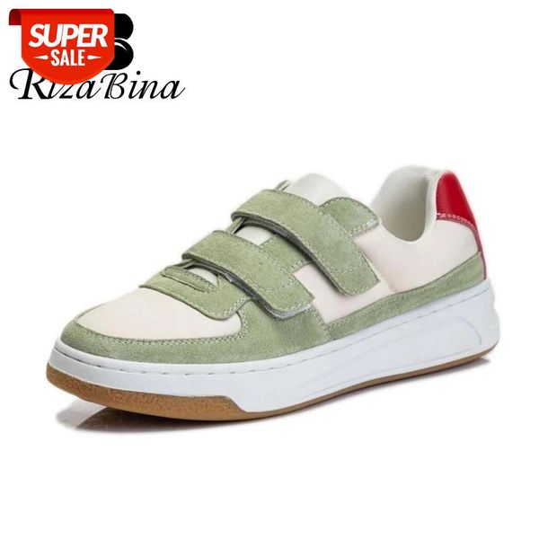 

rizabina women sneakers real leather women mixed color flats shoes woman casual daily spring lady fashion footwear size 35-39 #sz5t