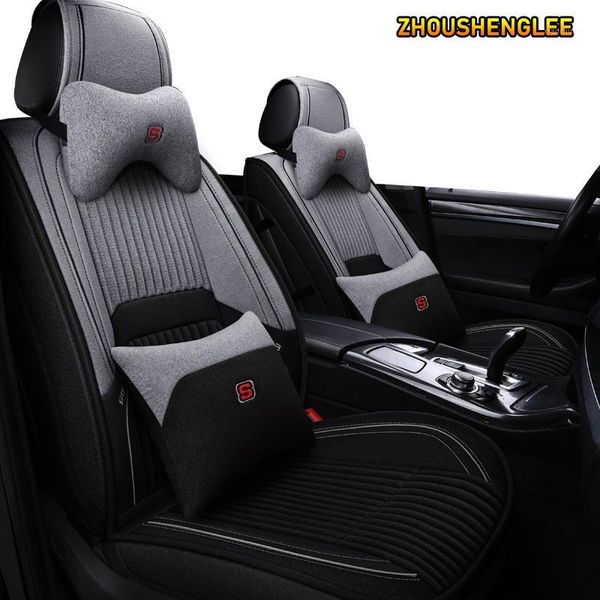 

zhoushenglee flax car seat covers for leaf x-trail t30 navara d40 almera n16 primera p12 terrano teana j32 classic seats1