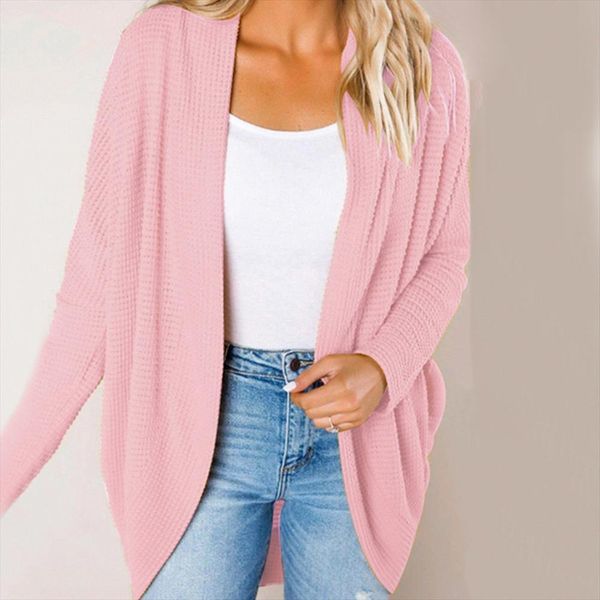 

autumn knitwear cardigan sweater women long sleeve plus size knitted sweaters fashion solid loose female jumper soft coat, White;black