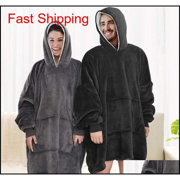 

hooded fleece blankets with sleeves warm soft women oversized hoodie sherpa tv blanket winter robe qylqfy bbgargden