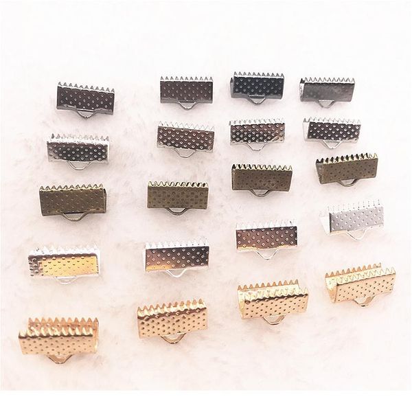 

50-100pcs gold crimp end beads leather cord clasps end caps for jewelry making cords connectors diy jewelry qyleqh