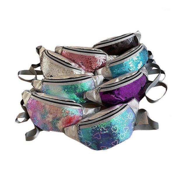 

women girls fanny pack shiny sequin waist hip bag with adjustable belt for festival party travel1