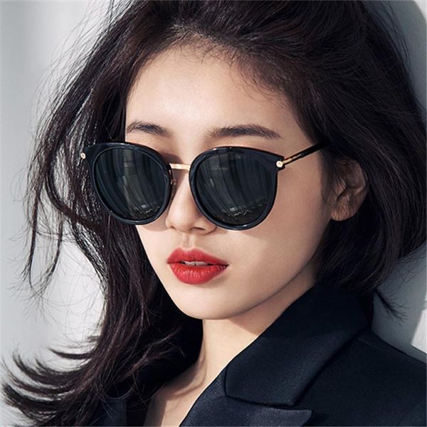 

sunglasses [el malus] 2021 retro round metal frame women ladies sun glasses brand designer female uv400 pink lens mirror, White;black