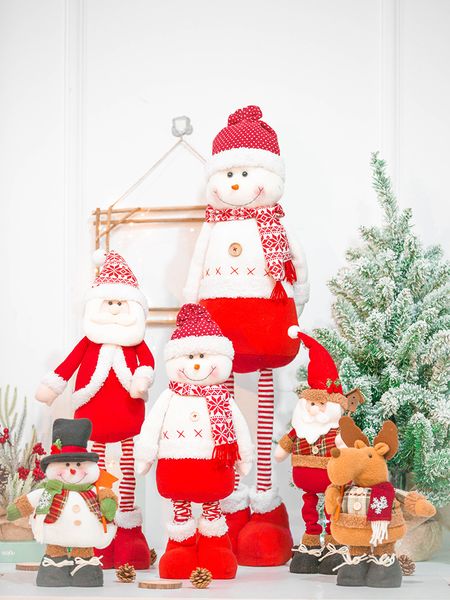 

man decorate snowman, doll, old elk, props, accessories, telescopic dolls, christmas tree setting