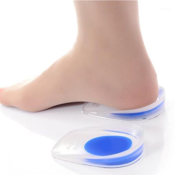 

cuhakci fashion liners soft rubber gel pain heel spur cup insoles support peds cushion inserts female 1 pair1, Black;white