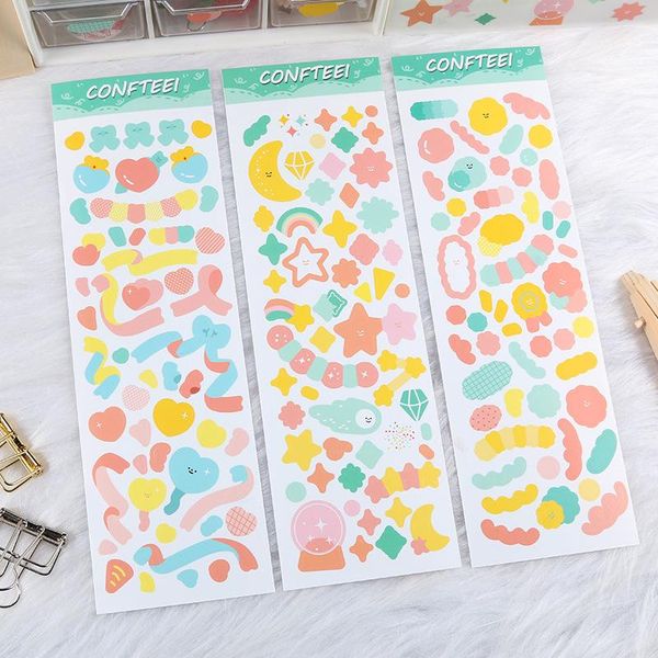 

gift wrap 2021 arrival ribbon love heart fresh sticker creative junk journal diy scrapbooking stationery toy seal decoration