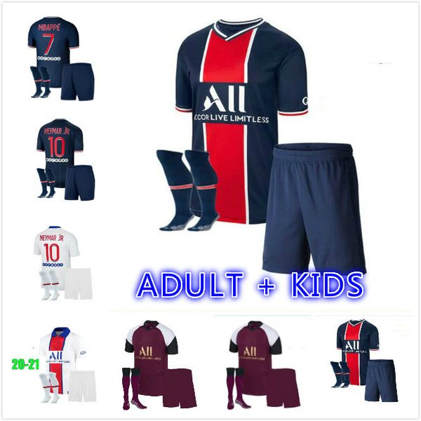 

kids kit socks 2020 2021 marquinhos di maria icardi mbappe kimpembe soccer jersey football shirt cavani maillot de foot verratti, Black;yellow