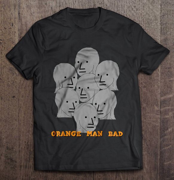 

men t shirt orange man bad npc wojak meme women t-shirt sport hooded sweatshirt hoodie