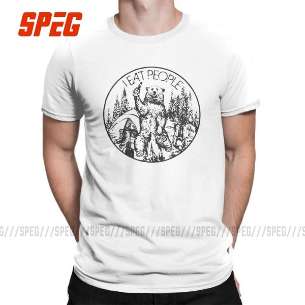 

funny bear i eat people camping hiking t shirt men graphic clothes novelty t-shirts o neck pure cotton tees sport hooded sweatshirt hoodie