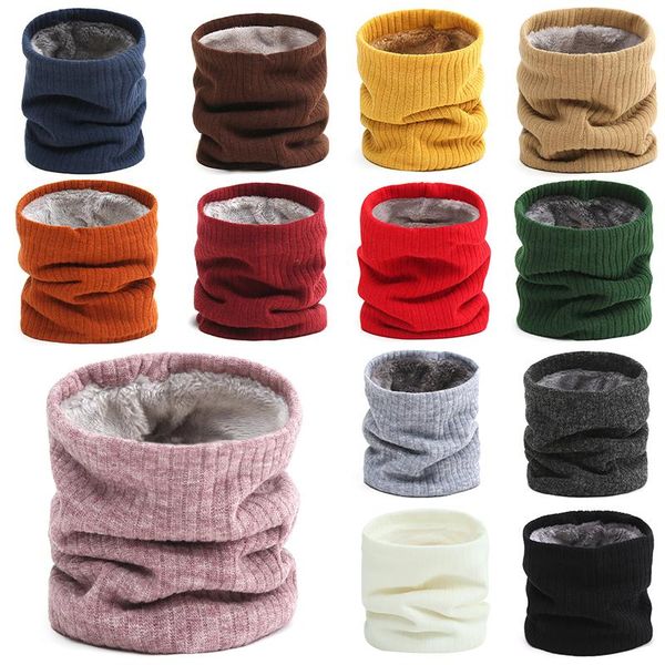 

2020 winter neck snood scarf fashion ring scarves female geometric warm fur solid cashmere bufanda women neck wraps, Blue;gray