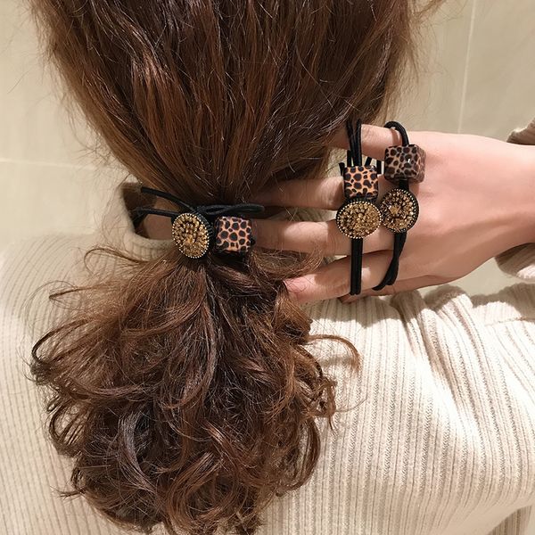 

корея небольших ароматной ветра голова женщина-принт детских украшения упругой прекрасного галстука леопард веревки волосы полоса