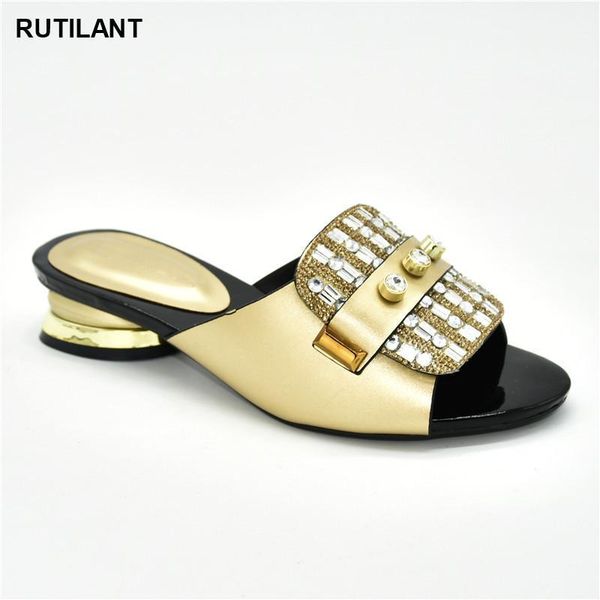 

summer women's mid heels slippers italian in women african wedding shoes rhinestone women wedding shoes elegant1, Black