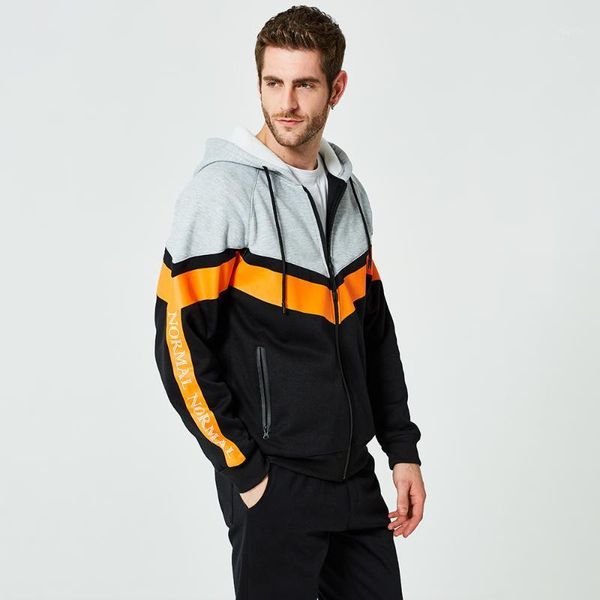 

autumn winter tracksuit men sets casual hoodies sweatshirts + sweatpants two pieces set male sportsuit jacket + pants big size1, Gray