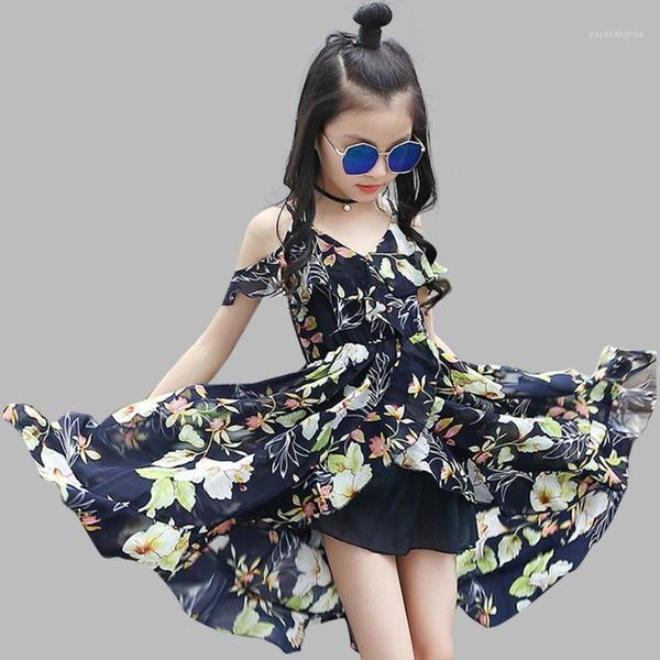 

girl's dresses girls dress bohemia style sleeveless floral for adolescents 8 10 12 big kids clothes 401, Red;yellow
